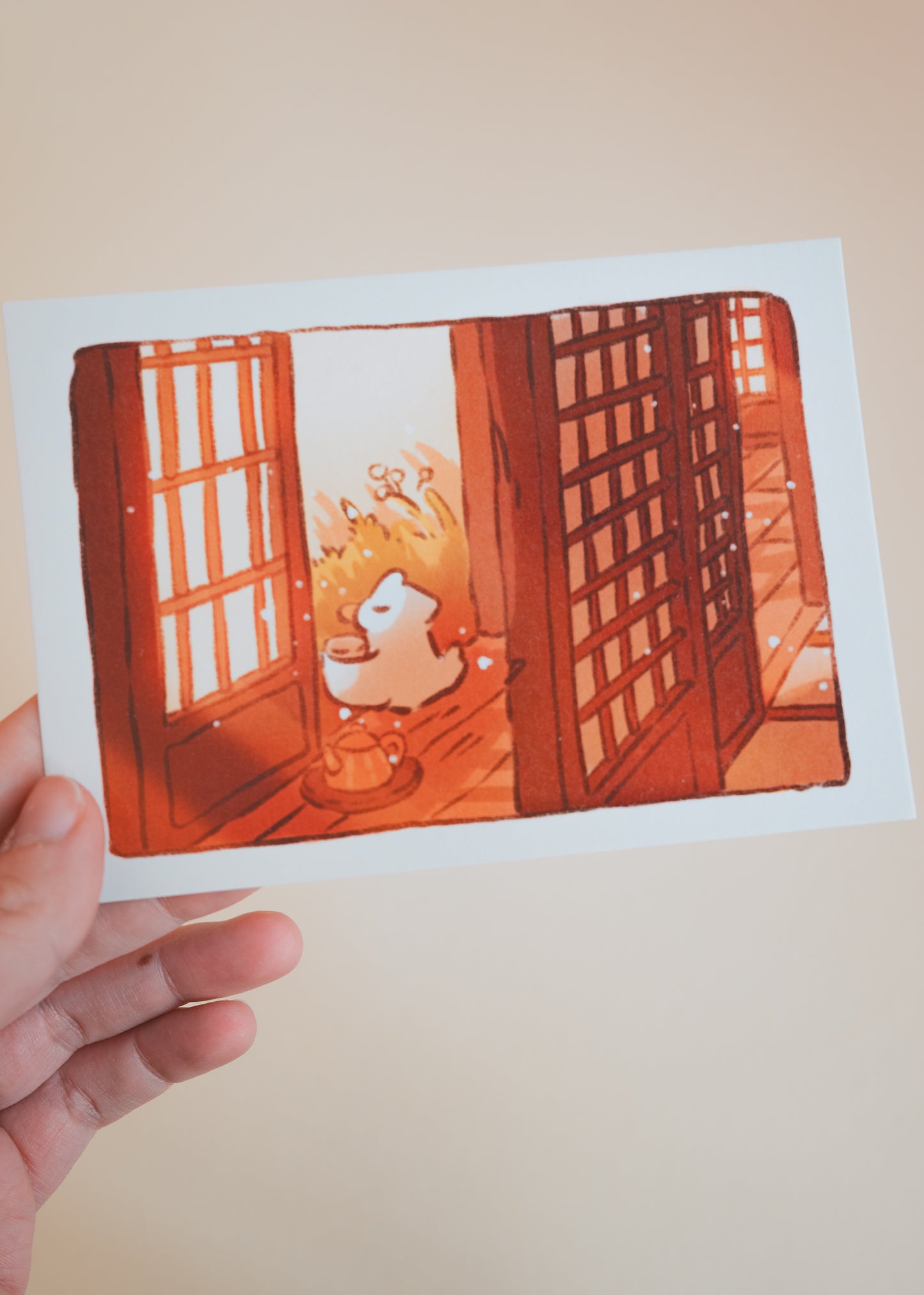 Minis prints - Canard sous un porche Japonais