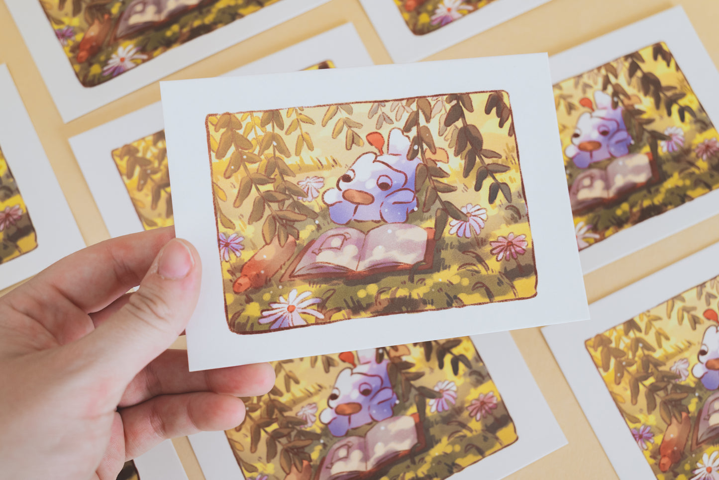 Minis prints - Canard qui lit dans l’herbe