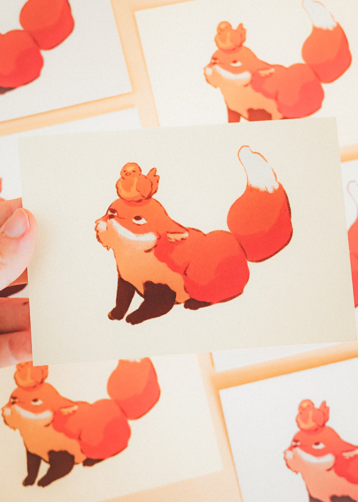Mini prints - Fox and his bird