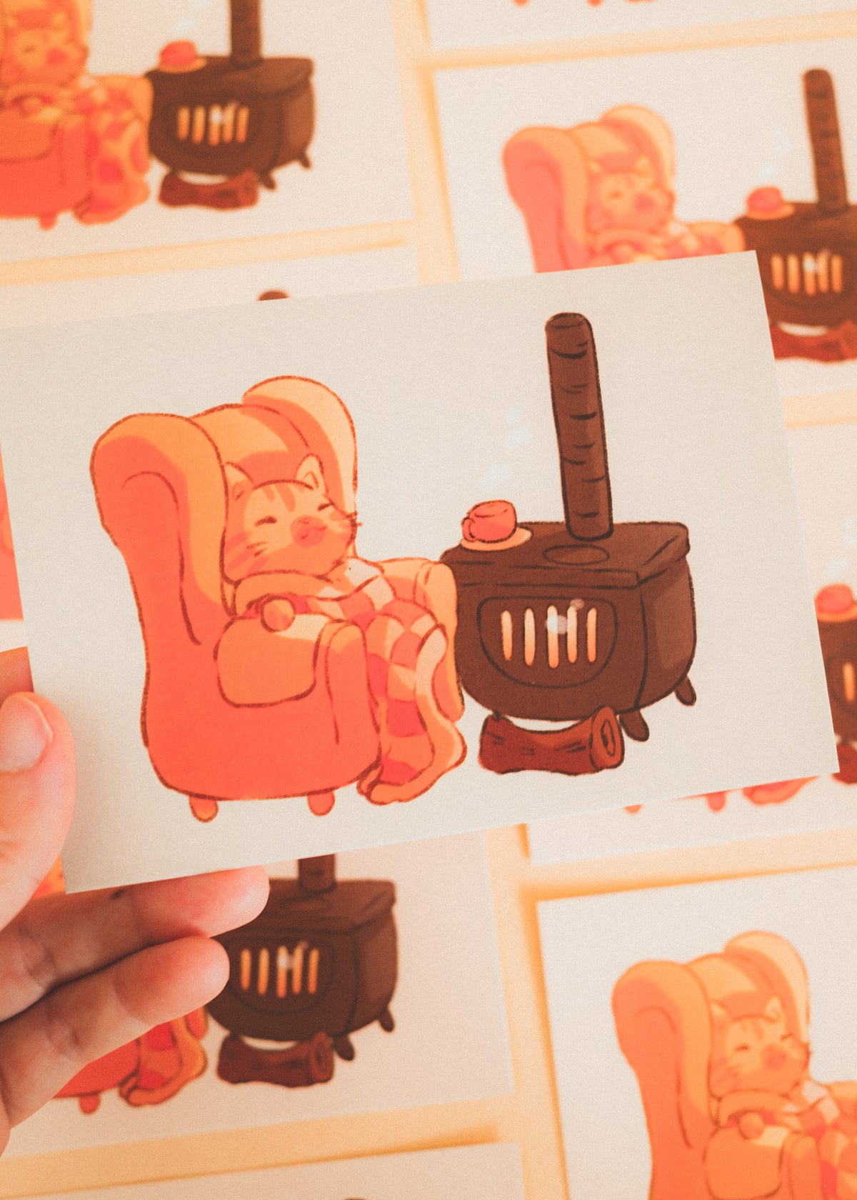 Minis prints - Chat poêle