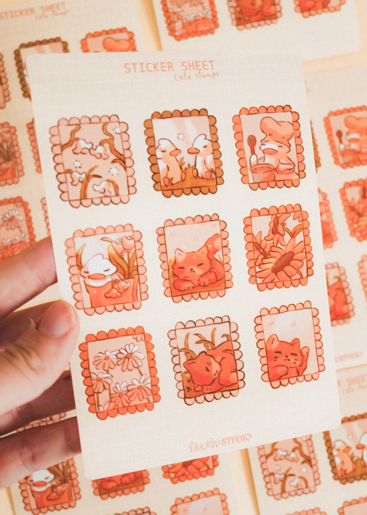 Feuille de stickers - Cute stamps
