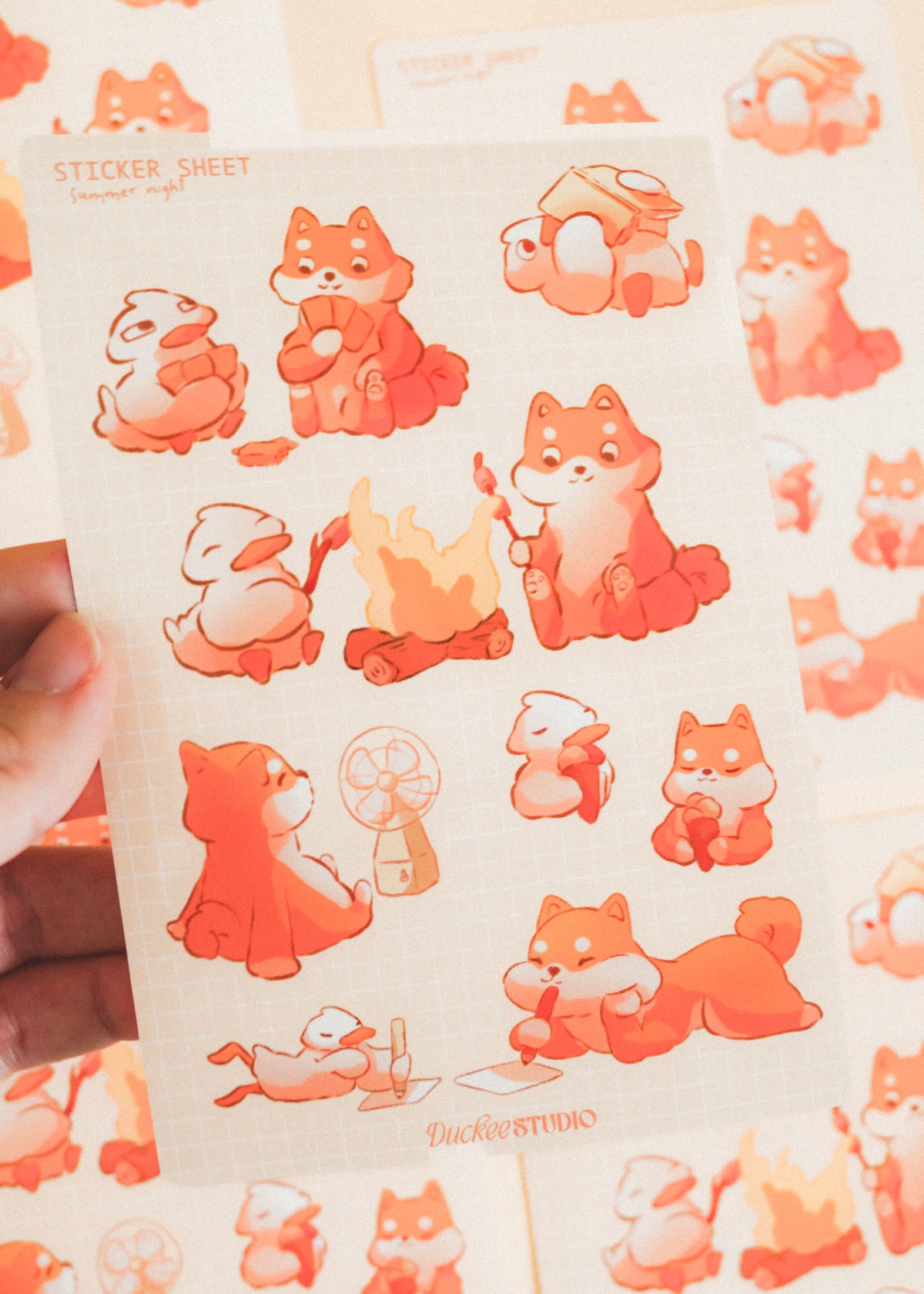 Sticker sheet - Spring ducks