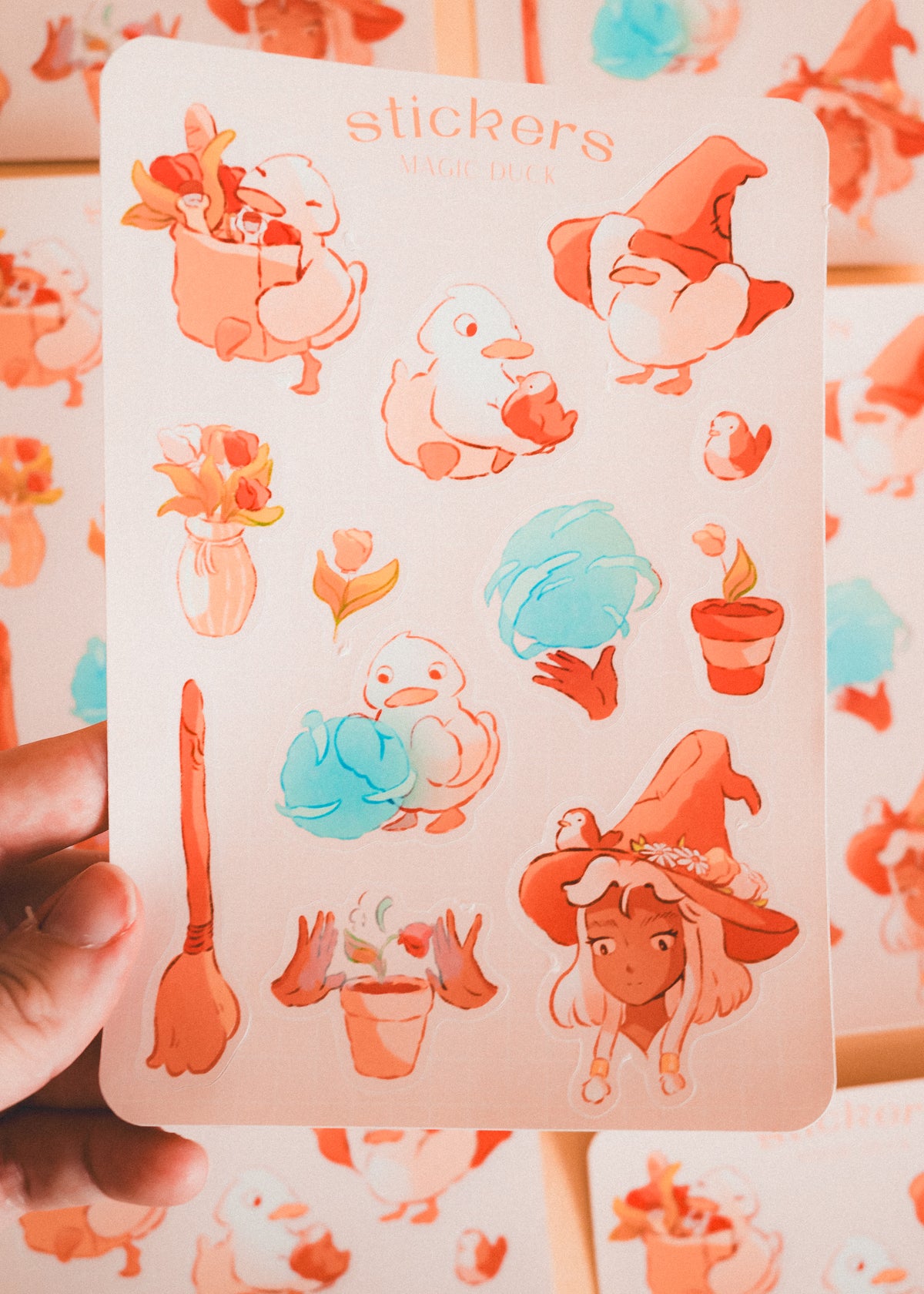 Feuille de stickers - Canards magiques