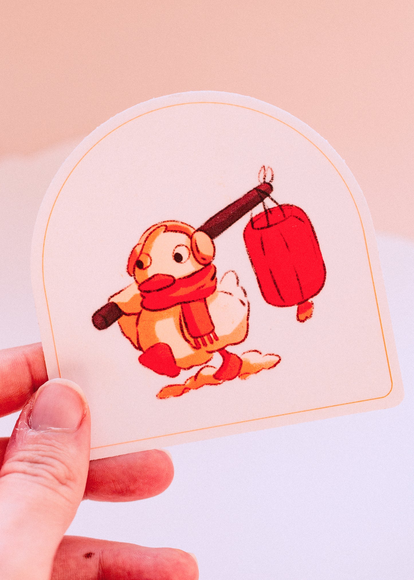 Sun catcher attrape-soleil canard décoration fenêtre illustration originale