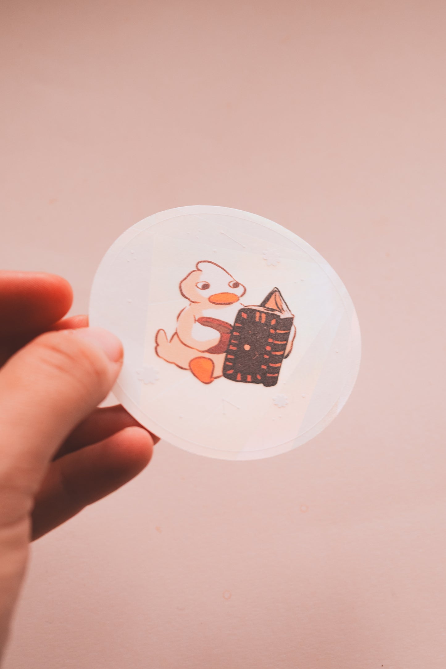 Sun catcher attrape-soleil canard décoration fenêtre illustration originale