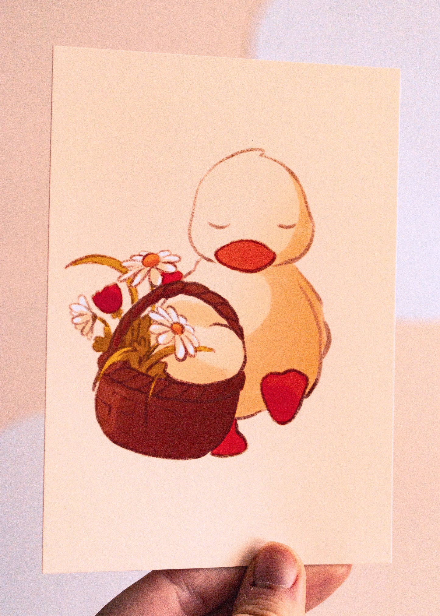 Minis prints - Canards paniers à fleurs