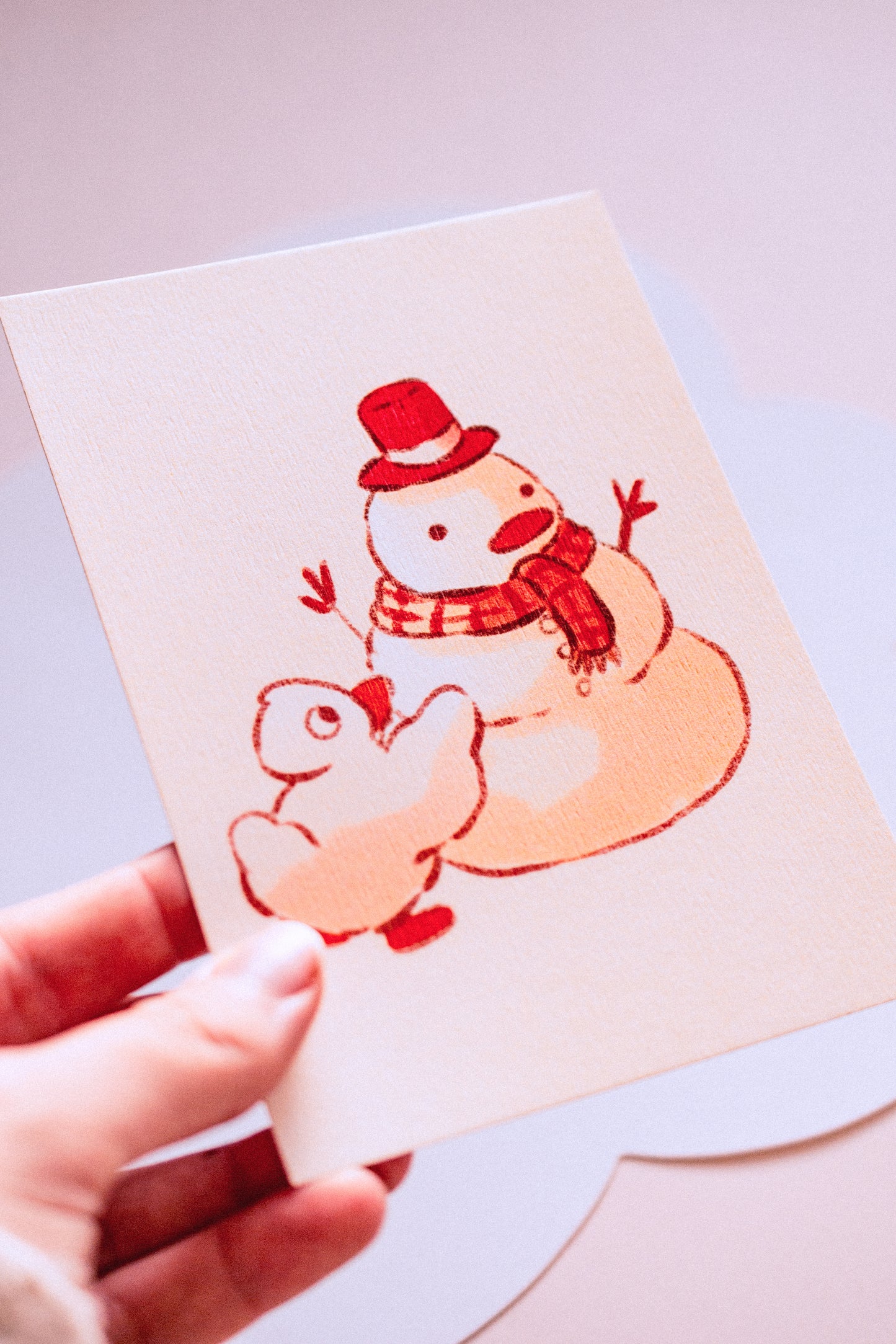 Minis prints - Canard bonhomme de neige chapeau