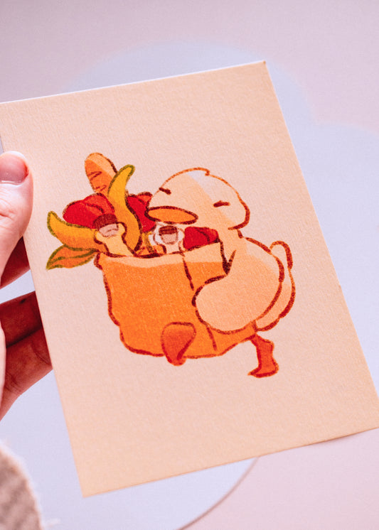 Mini prints - Duck in the bag