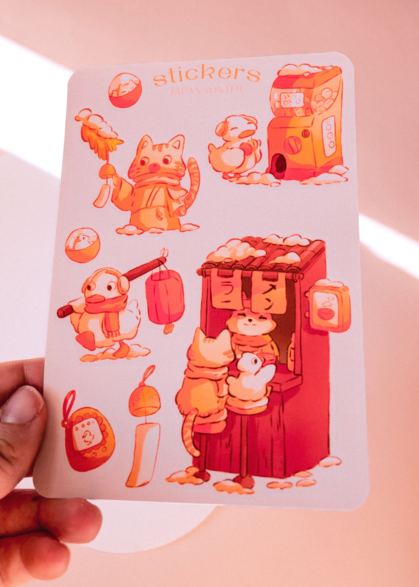 Feuille de stickers - Japan winter