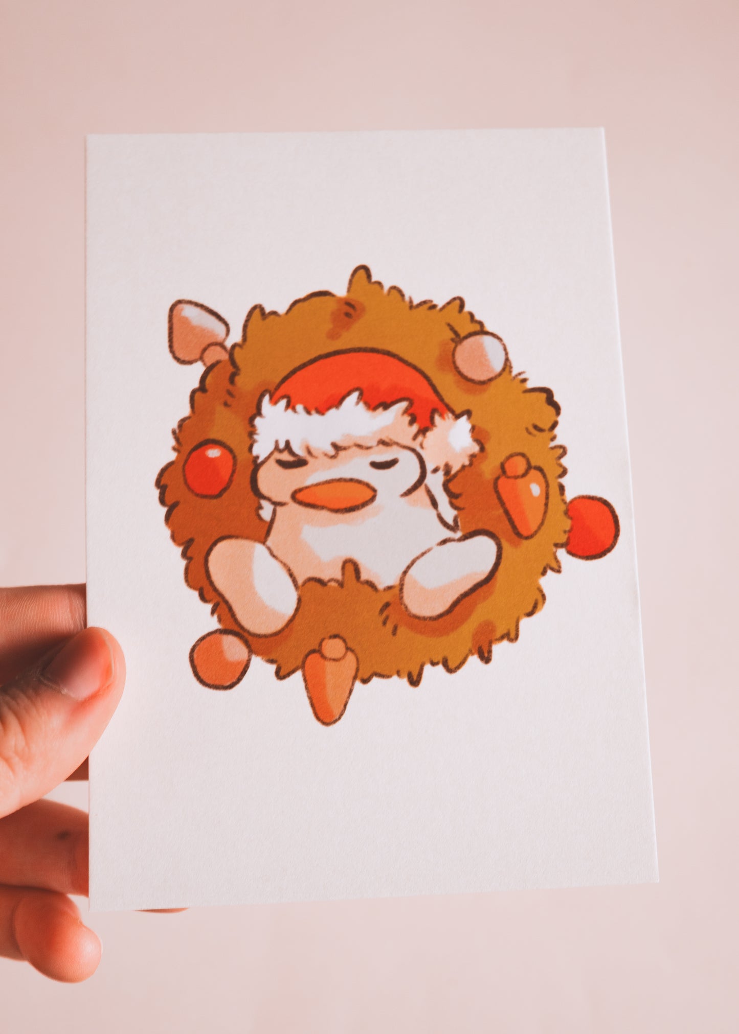 Minis prints - Canard couronne de noel