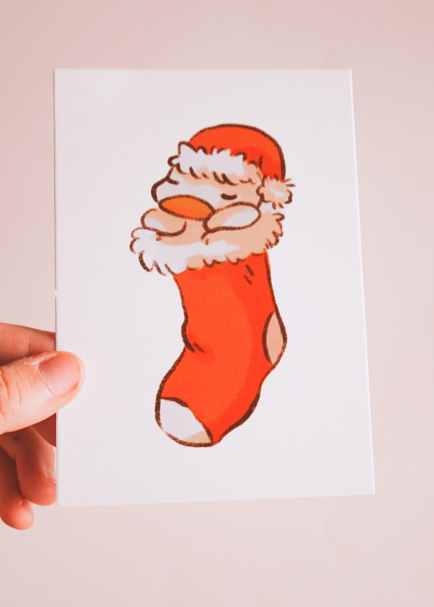 Minis prints - Canard chaussette de noel