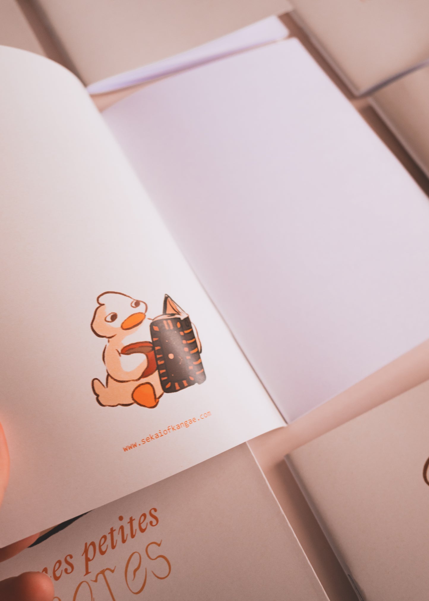 Carnet - Canard pile de livres