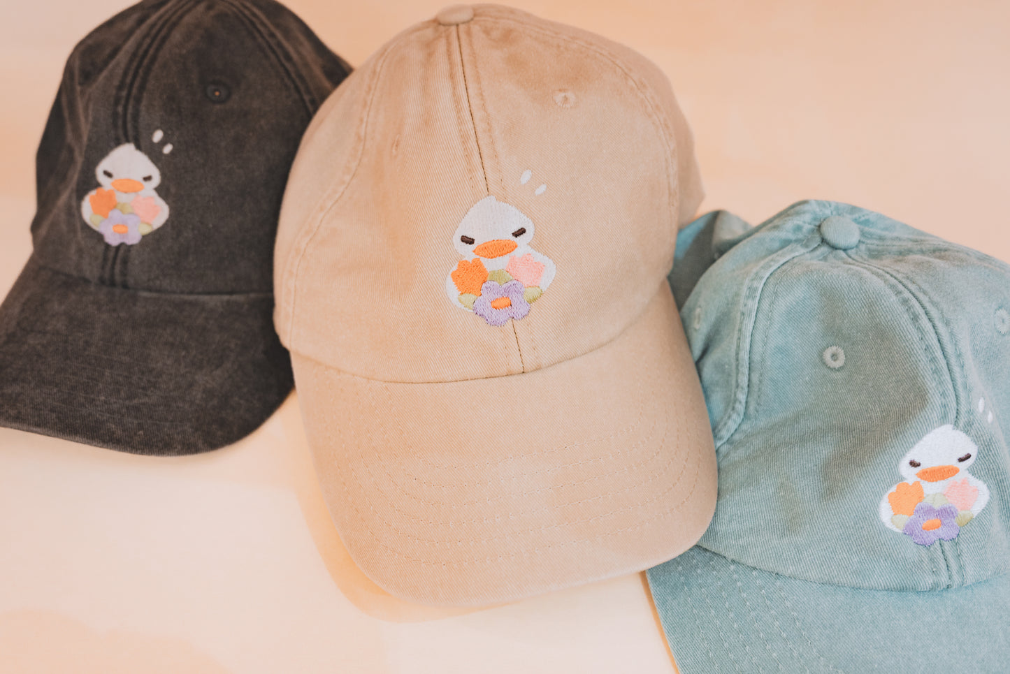 Casquettes - Canard bouquet de fleurs PRÉCOMMANDES