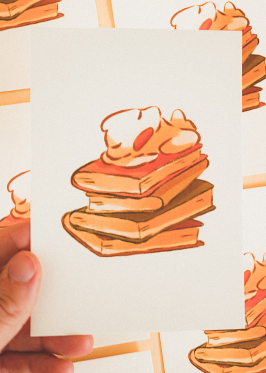 Minis prints - Canard pile de livre