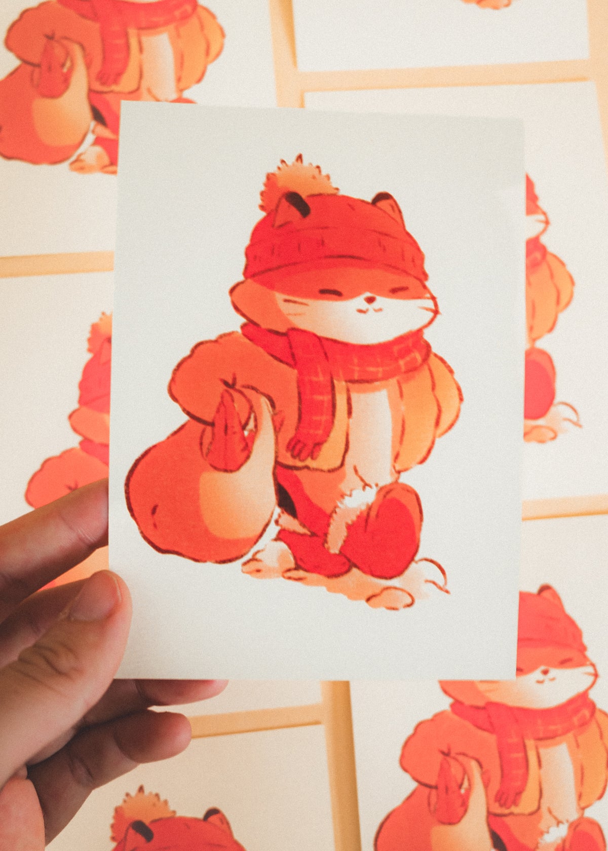 Minis prints - Chat course enneigé
