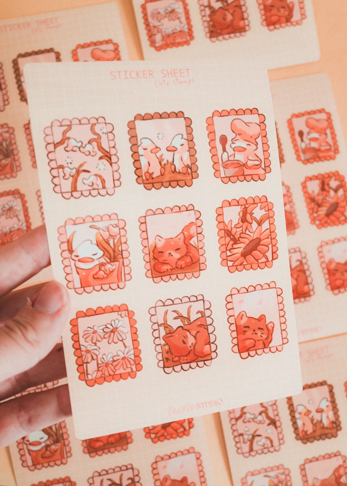 Feuille de stickers - Cute stamps