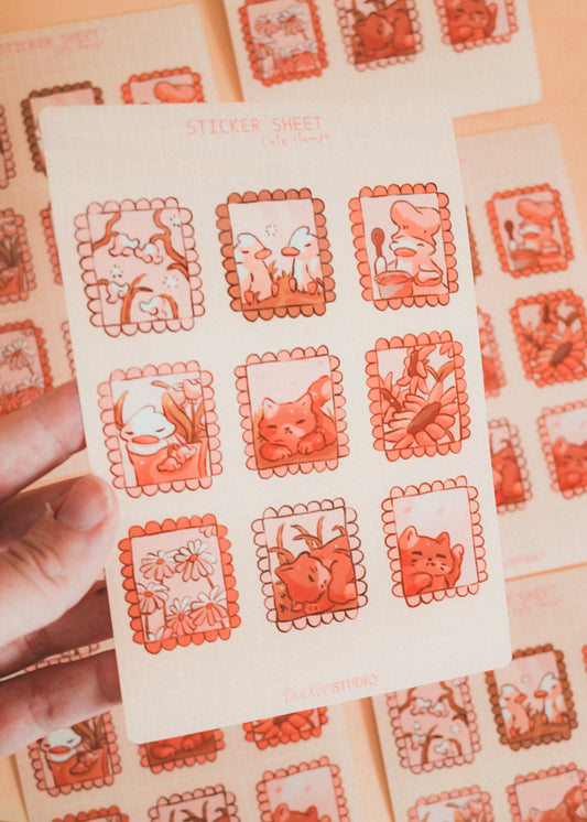 Feuille de stickers - Cute stamps