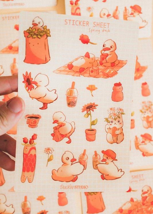 Sticker sheet - Spring ducks