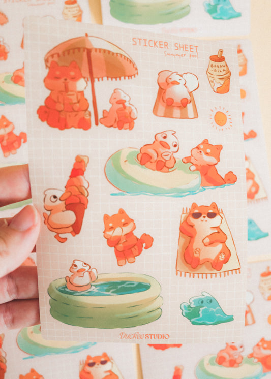 Sticker sheet - Spring ducks