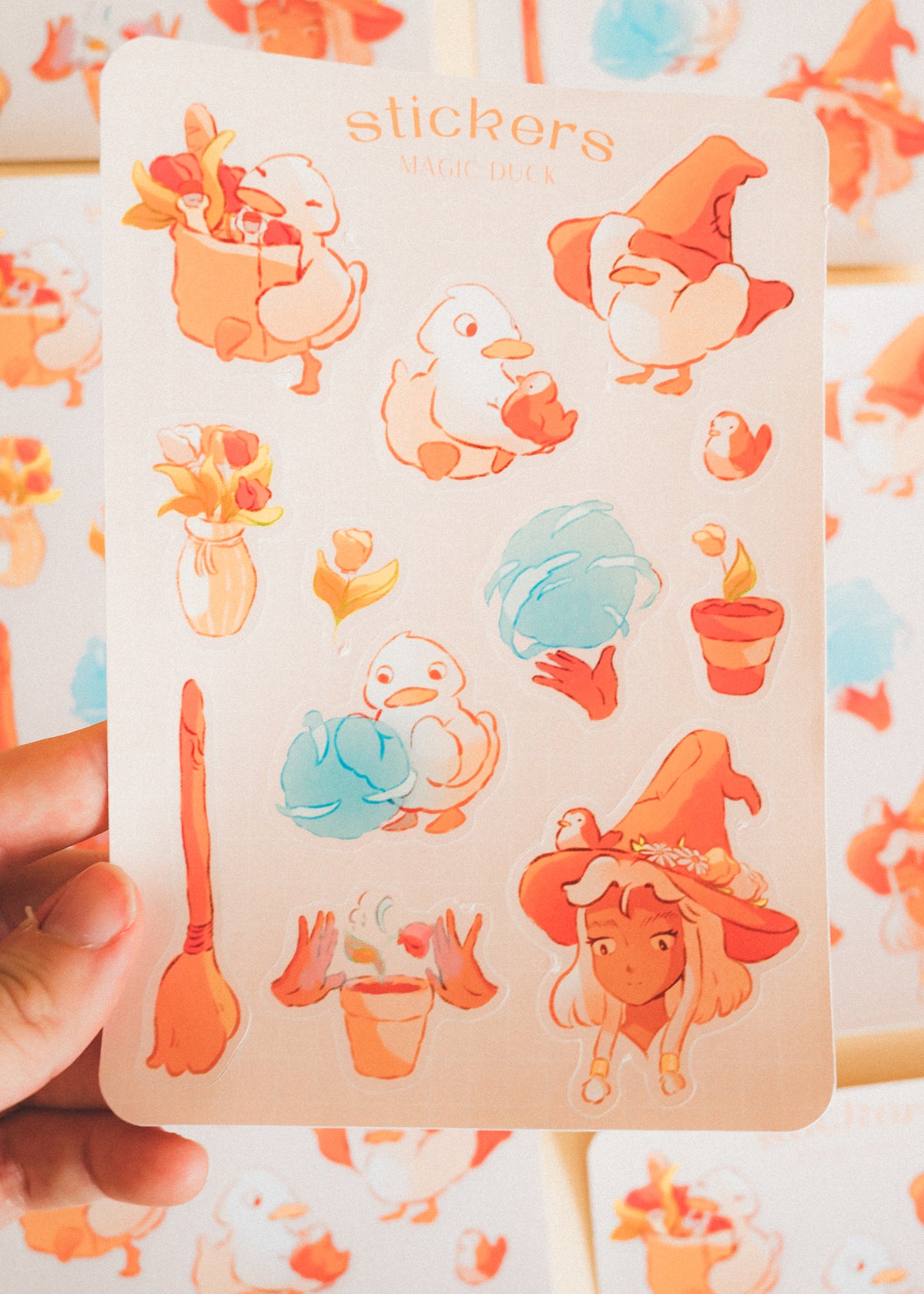 Feuille de stickers - Canards magiques