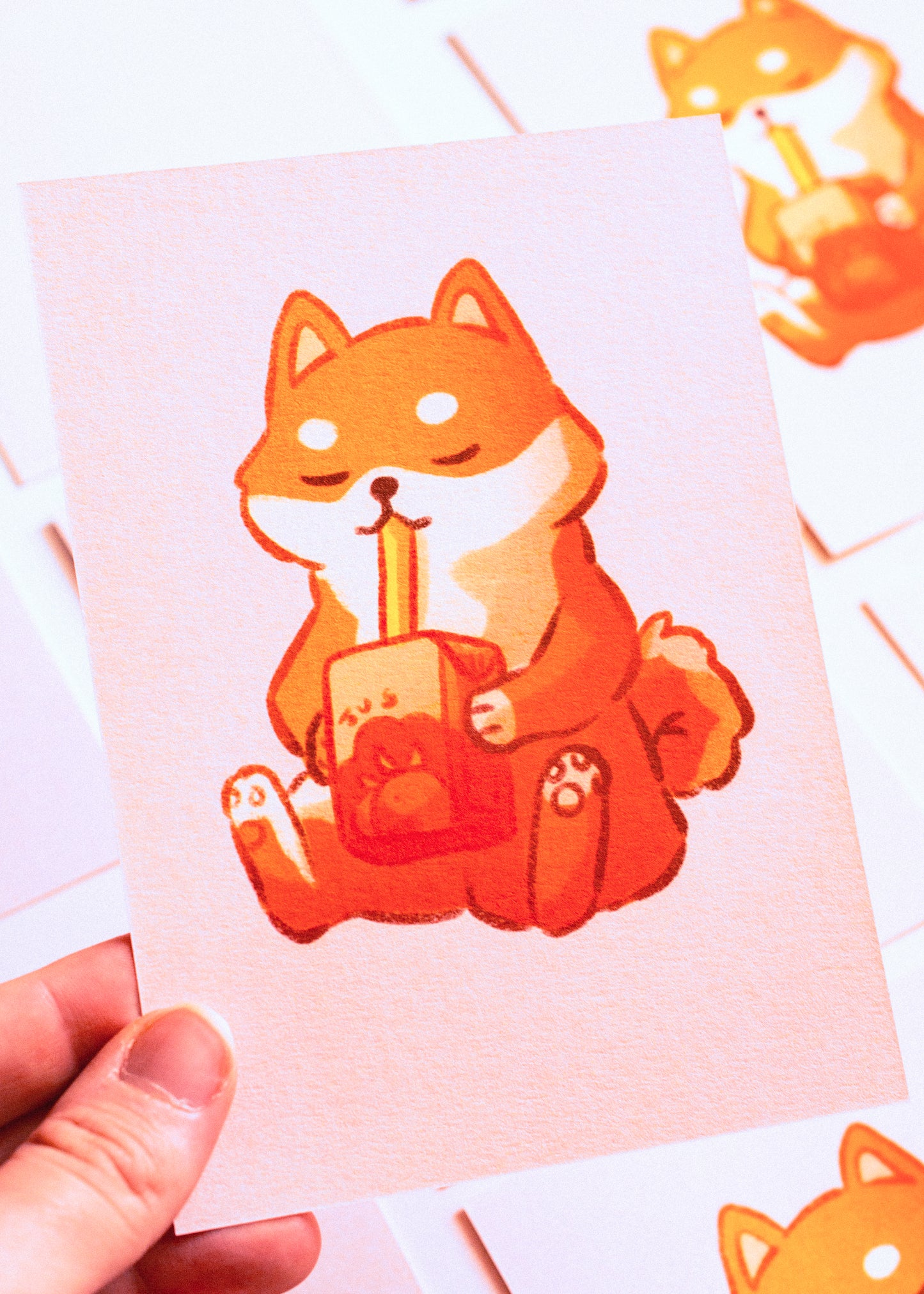 Minis prints - Shiba et son jus