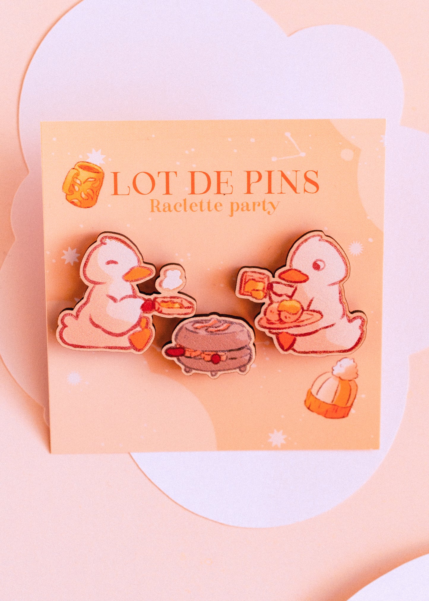 Pins en bois lot - Raclette party