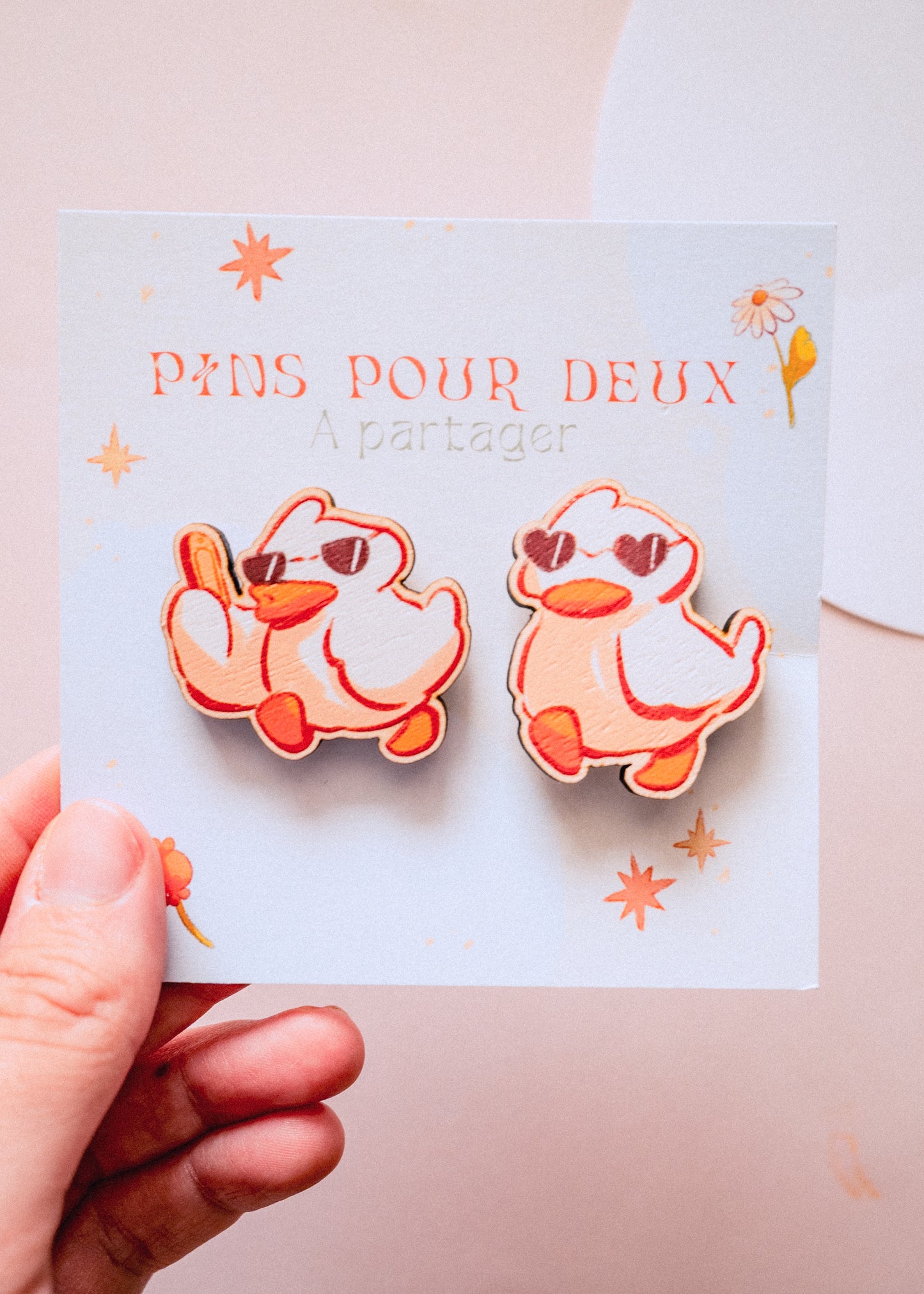 Pins en bois duo - Duck squad