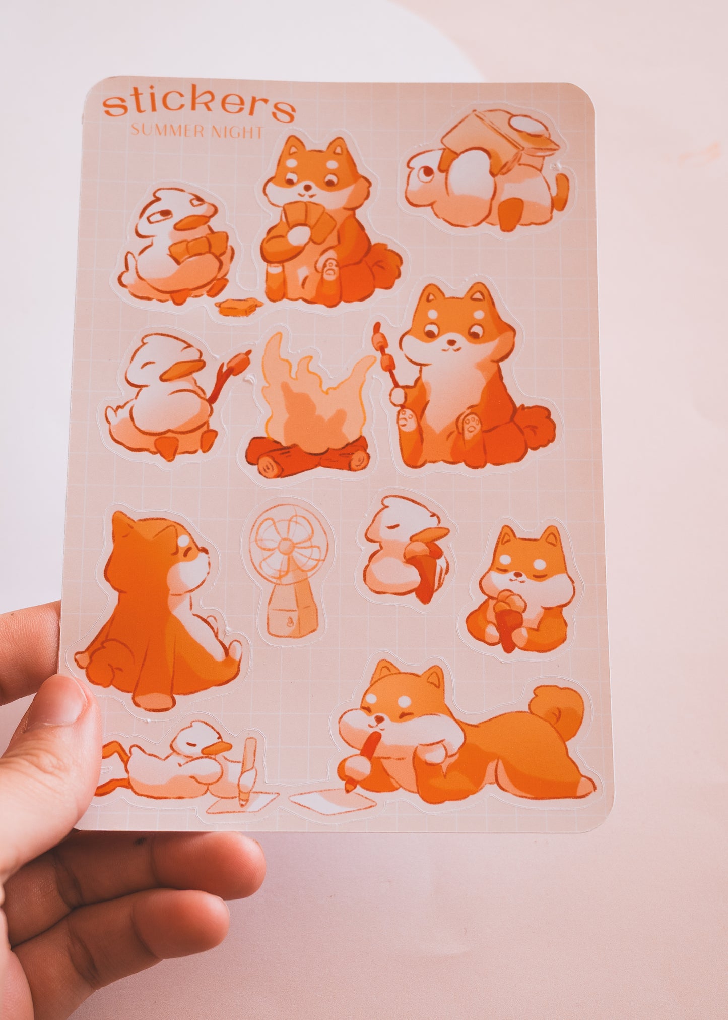 Feuille de stickers - Soirée d'été