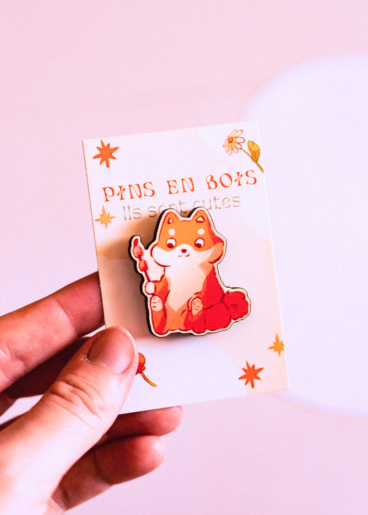 Wooden pins - Bubble tea duck