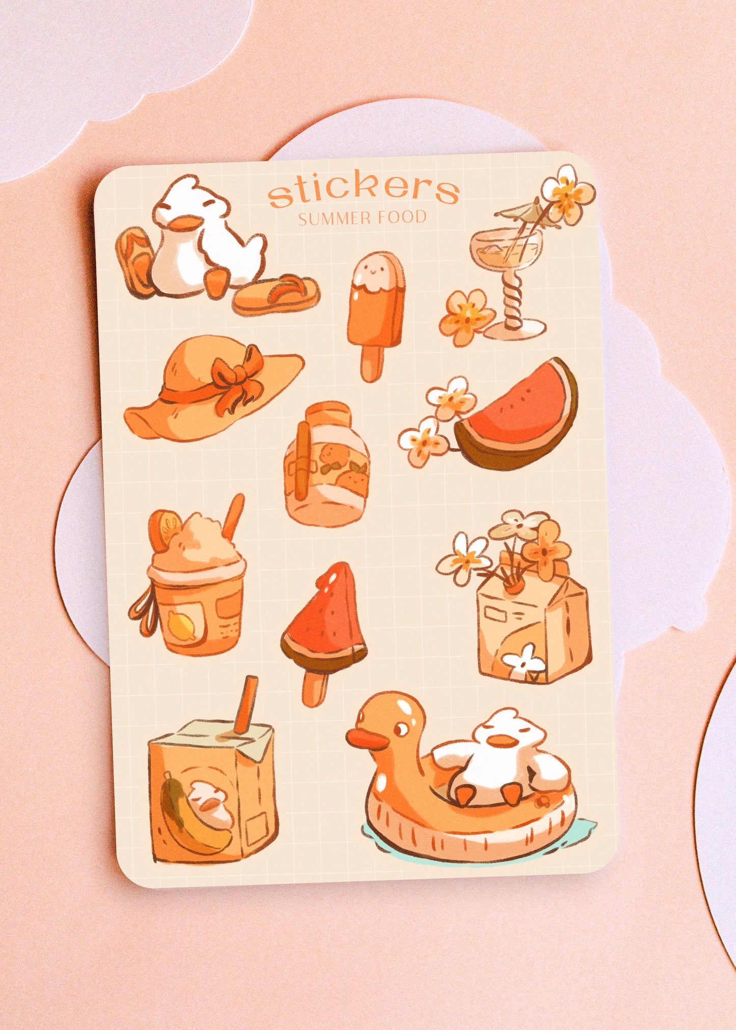 Feuille de stickers - Summer food