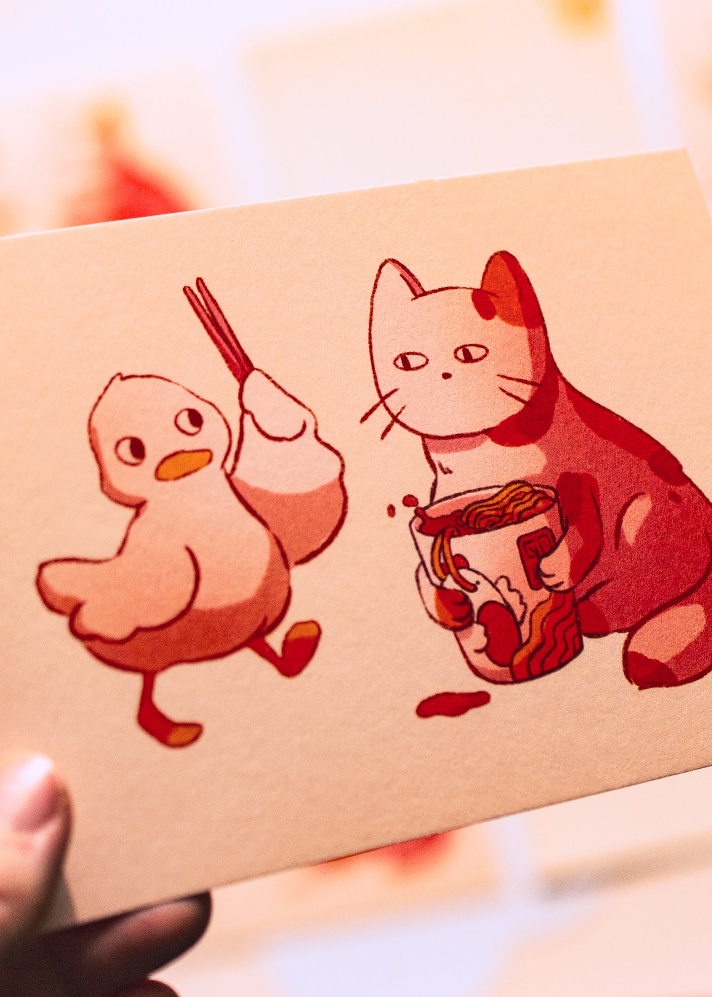 Minis prints - Canard voleur de nouilles