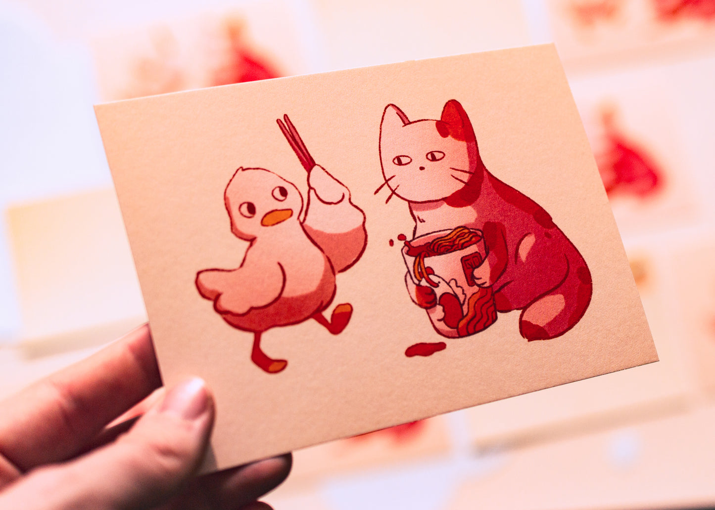 Minis prints - Canard voleur de nouilles