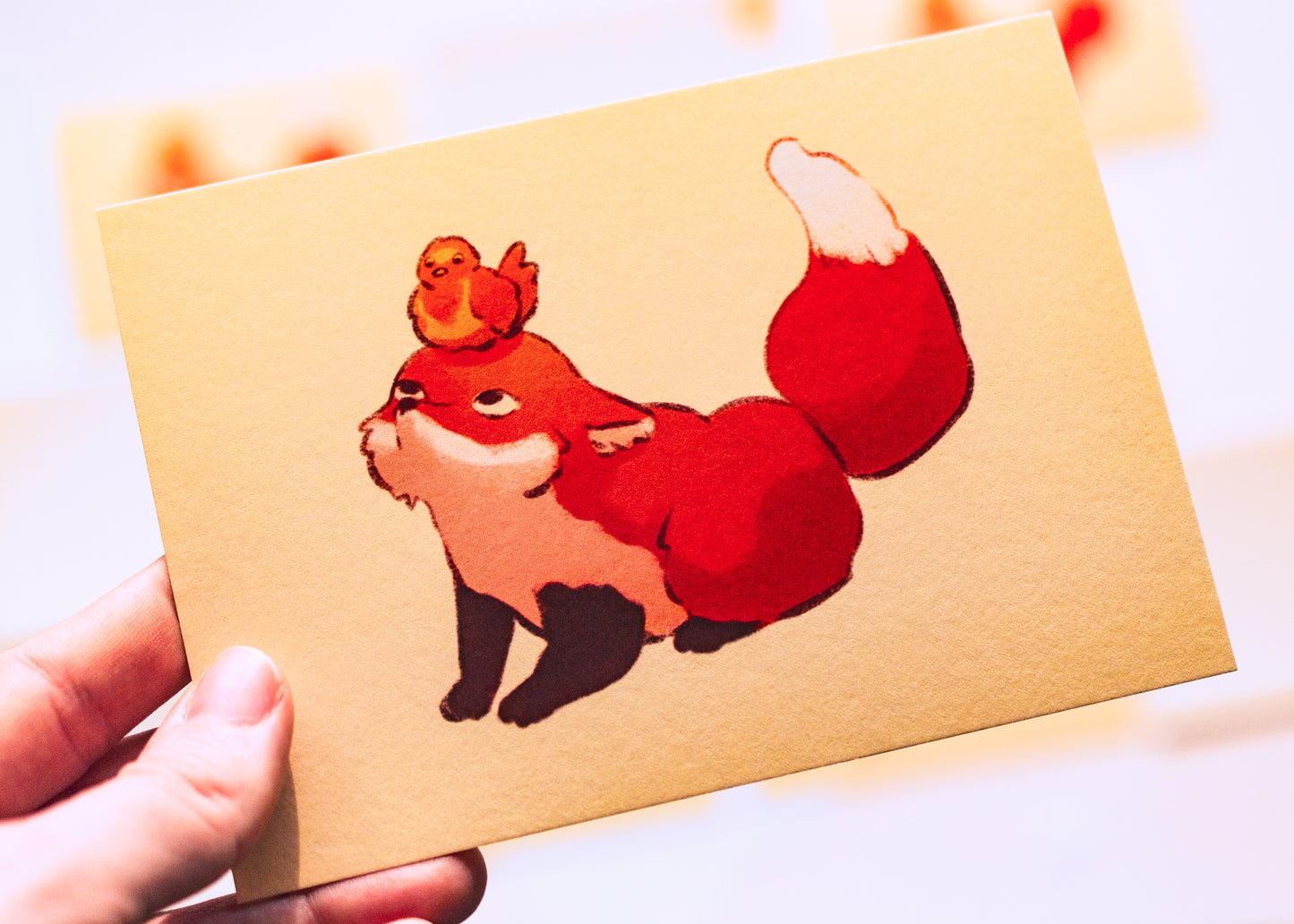 Minis prints - Renard et son oiseau