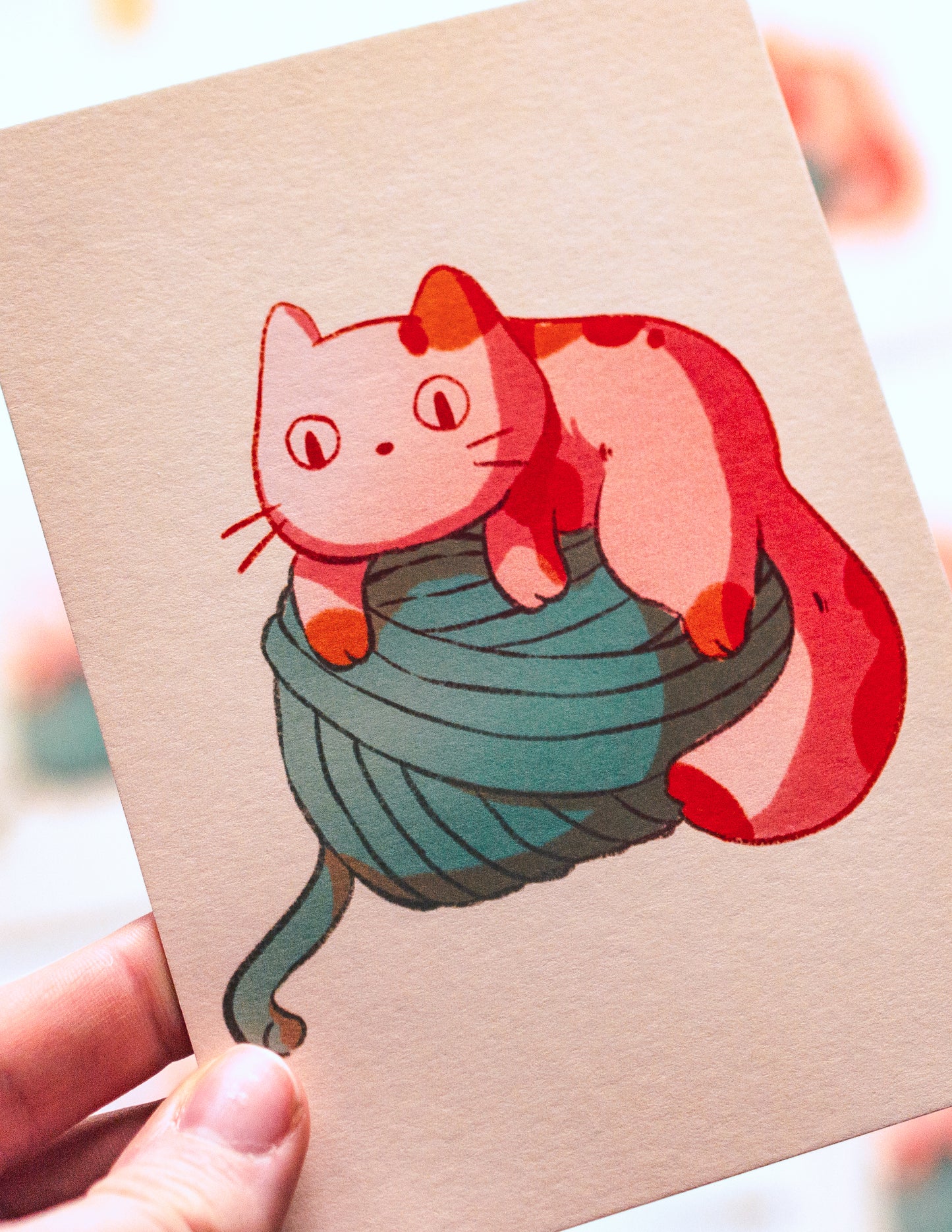 Minis prints - Chat pelote de laine
