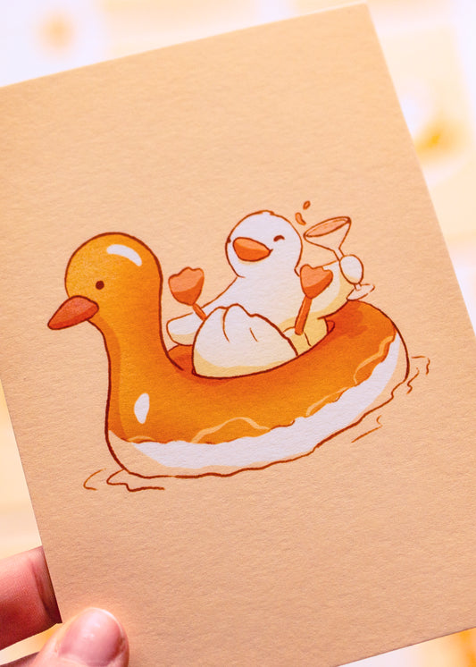Mini prints - Duck in a duck buoy