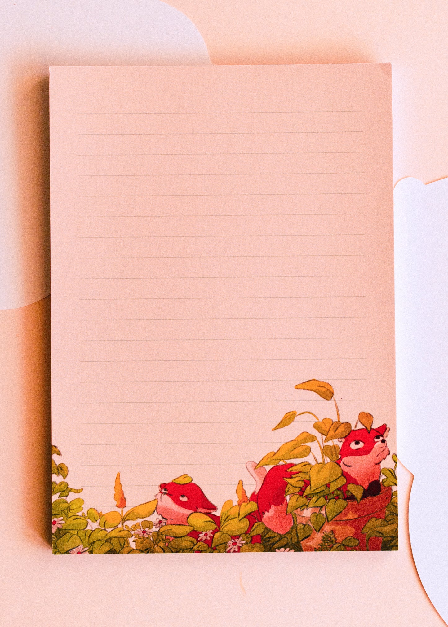 Bloc note A5 - Renard dans les plantes