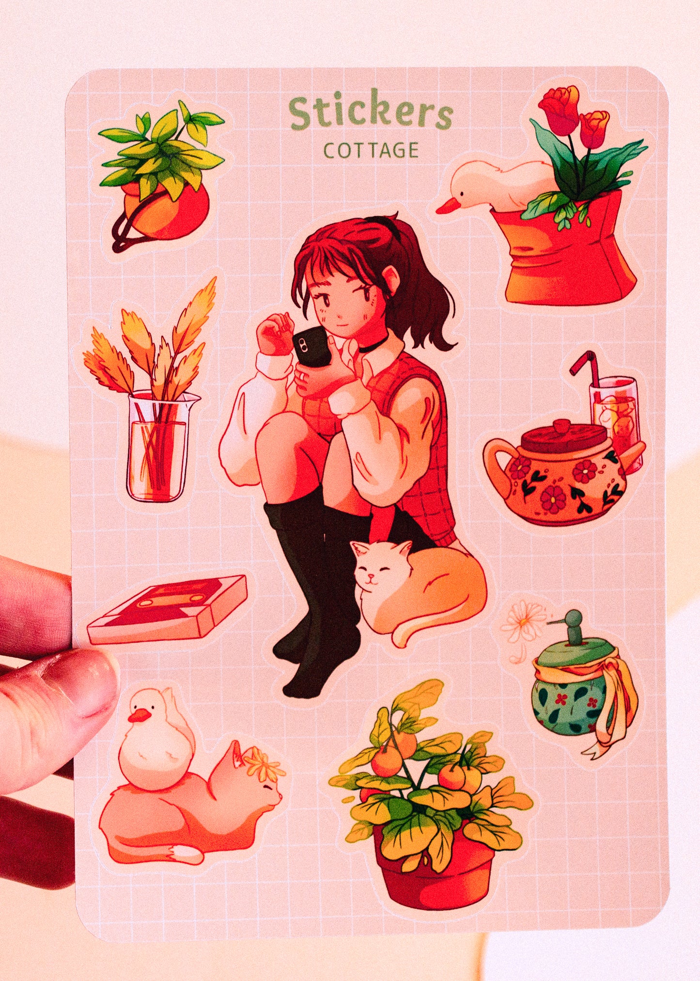 Feuille de stickers - Cottage