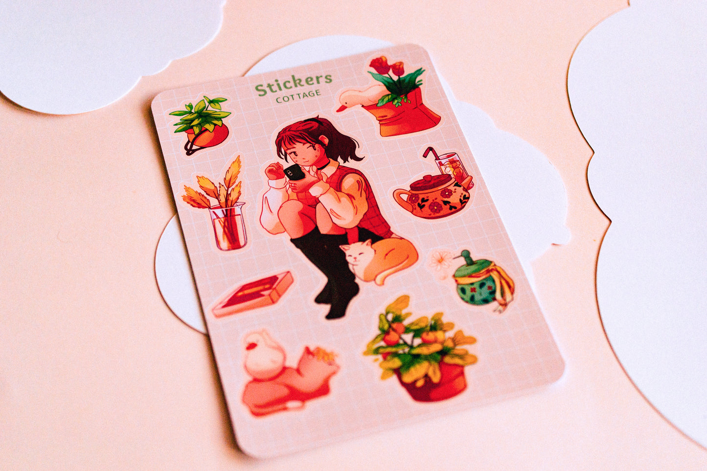 Feuille de stickers - Cottage