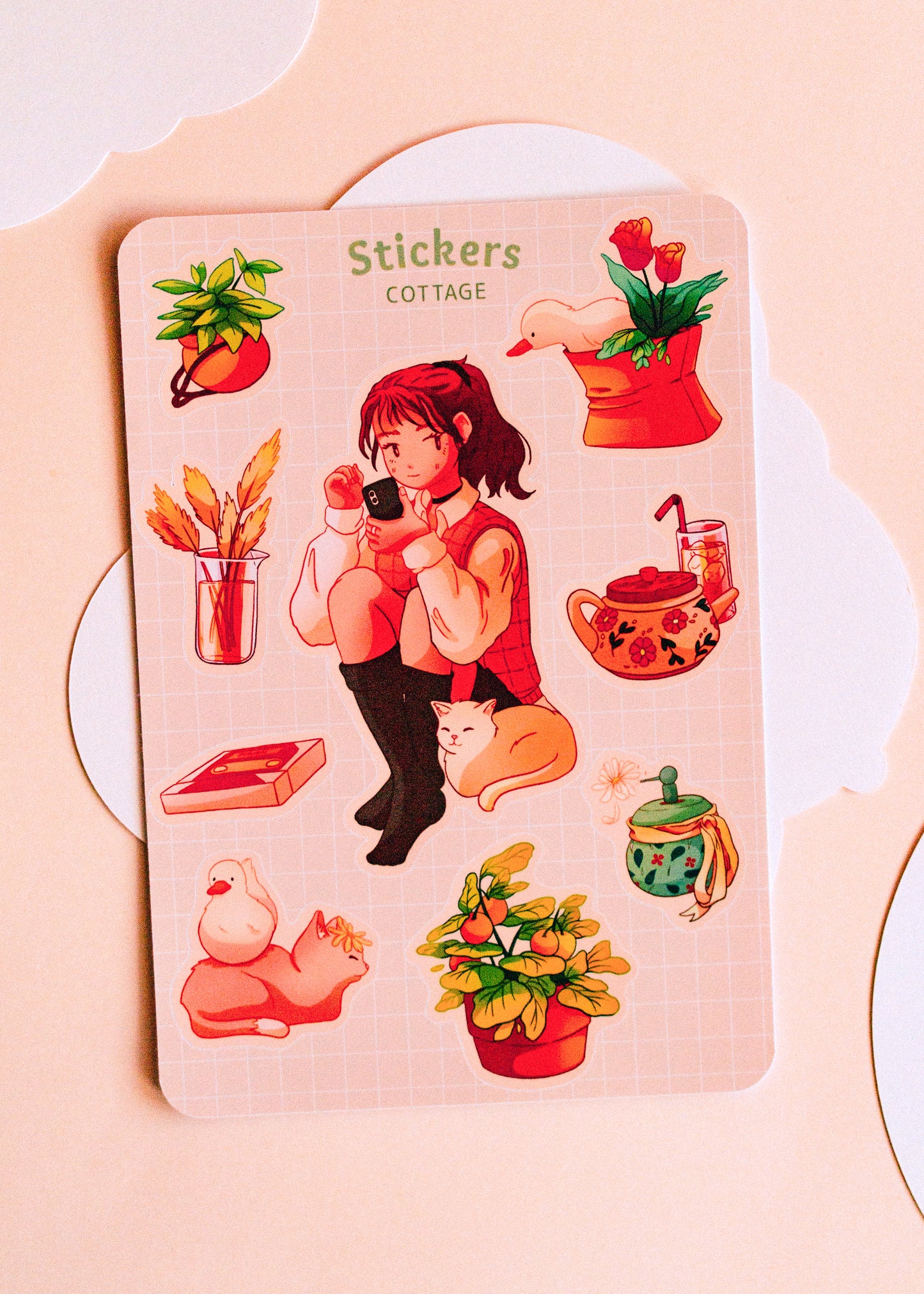 Feuille de stickers - Cottage