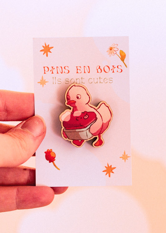 Wooden pins - Duck with his brioche